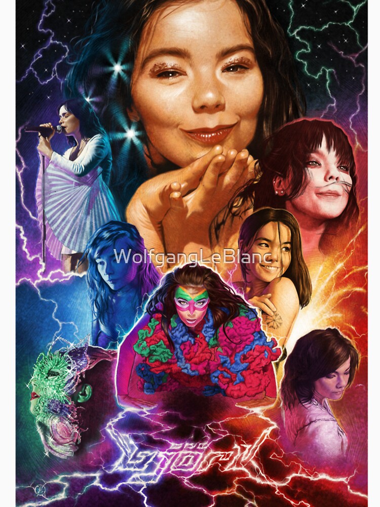 Thumbnail 6 of 6, Premium T-Shirt, Björk Illustrated Poster designed and sold by WolfgangLeBlanc.