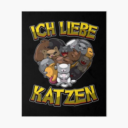 Artikel-Vorschau von Ich Liebe Katzen - Herz mit Katzen, designt und verkauft von anziehend.