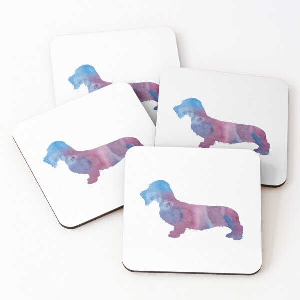 Item preview, Wirehaired Dachshund - Doxie Silhouette Portrait designed and sold by TheJollyMarten.