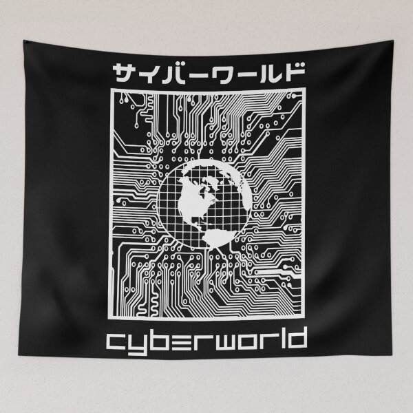 Item preview, "Cyberworld" White Print designed and sold by N0X-LUPUS.