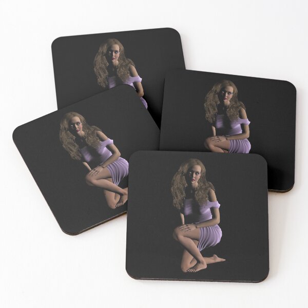 Item preview, Kneeling Low Key Female Wearing a Dress designed and sold by BareBeauty.
