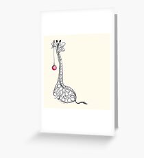 Christmas Giraffe Greeting Card