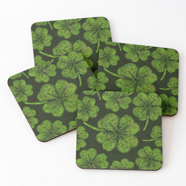 Item preview, Lucky Shamrock Four-leaf Clover Splatter paint designed and sold by k9printart.