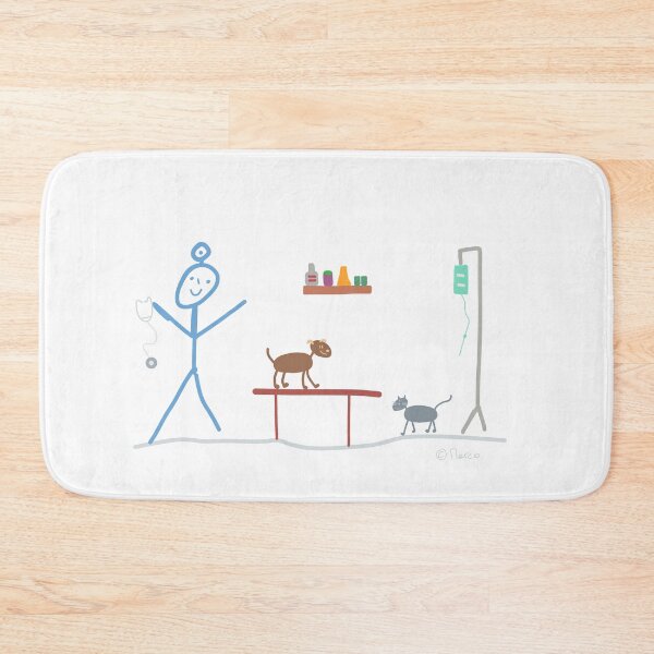 Item preview, Veterinarian stick figure, veterinary medicine work profession cat dog designed and sold by KlareLinie.
