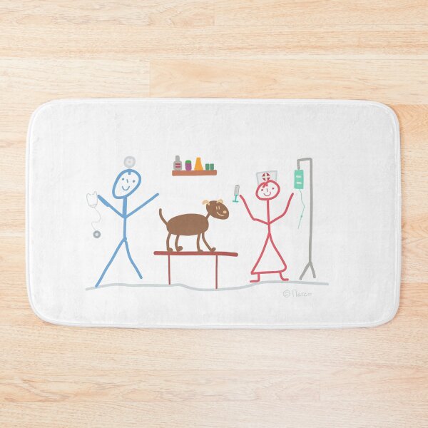 Item preview, Vet Stick Figure Veterinary Clinic Nurse Female Medical Assistant Dog designed and sold by KlareLinie.