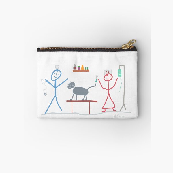 Item preview, Veterinarian stickman doctor nursing medicine cat veterinary medicine designed and sold by KlareLinie.