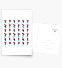 Skier Emoji JoyPixels Funny Sportsman Postcards