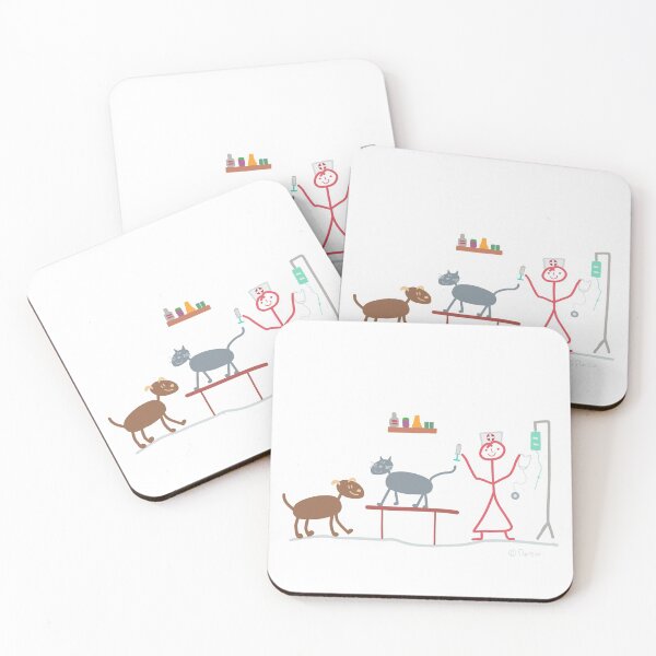 Item preview, Vet Stick Figure Woman Veterinary Medicine Job Cat Dog Animals designed and sold by KlareLinie.