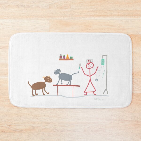 Item preview, Vet Stick Figure Woman Veterinary Medicine Job Cat Dog Animals designed and sold by KlareLinie.