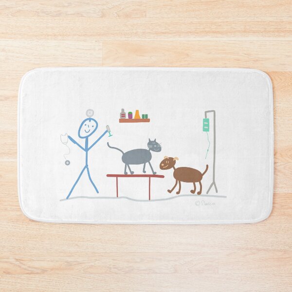 Item preview, Vet Stick Figure Dog Cat Mouse Animal Job Healthy Helping designed and sold by KlareLinie.