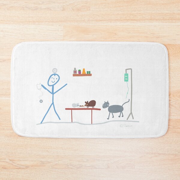 Item preview, Vet Stick Figure Cat Mouse Pet Job Helping Healthy designed and sold by KlareLinie.