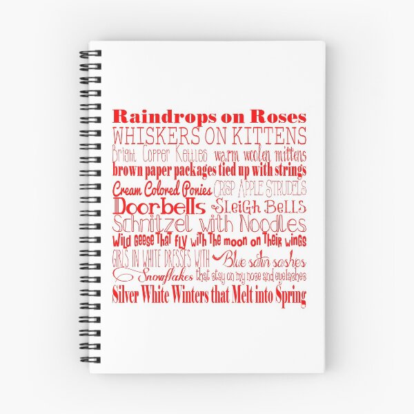 Item preview, My Favorite Things - White with Red Text designed and sold by PeppermintCreek.