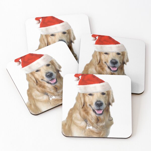 Item preview, Golden Retriever Santa designed and sold by Maddie OMalley.
