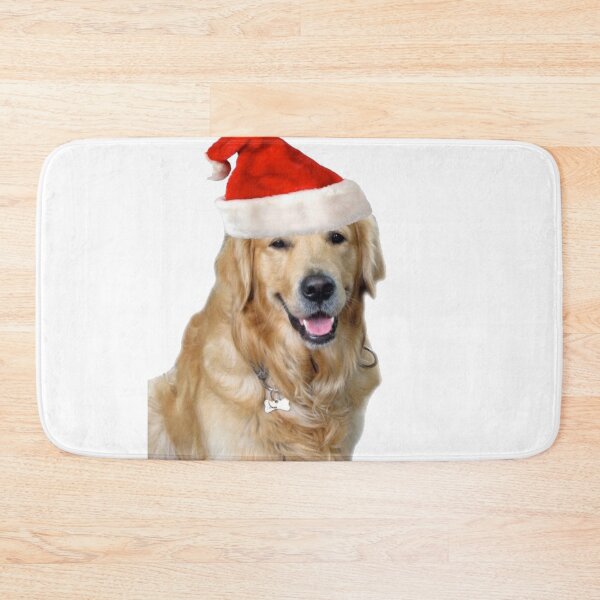 Item preview, Golden Retriever Santa designed and sold by Maddie OMalley.