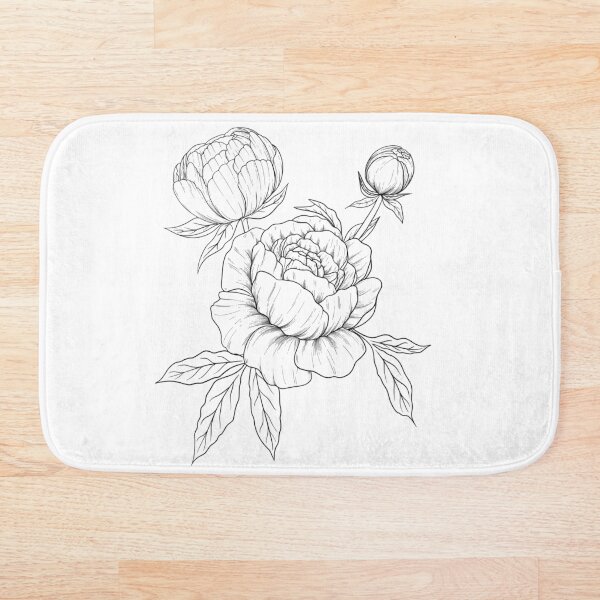Item preview, Arte lineal de peonías designed and sold by GraphicsbyNel.