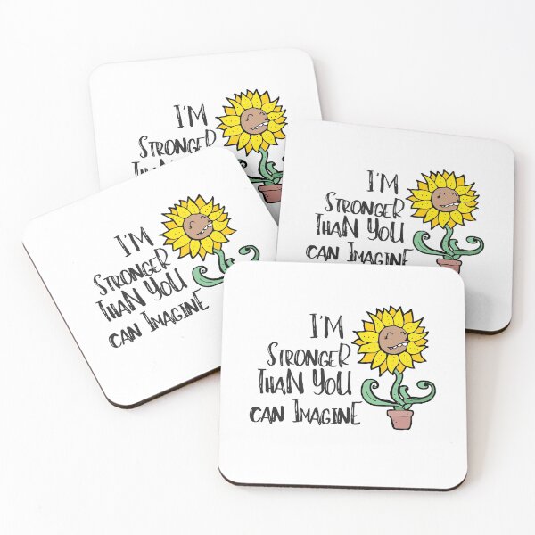 Item preview, Stronger Sunflower Depression Mental Health Cute Funny Gift Sarcastic Happy Fun Introvert Awkward Geek Hipster Silly Inspirational Motivational Birthday Present designed and sold by EpsilonEridani.
