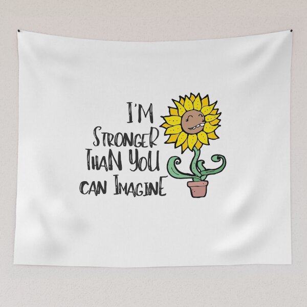 Item preview, Stronger Sunflower Depression Mental Health Cute Funny Gift Sarcastic Happy Fun Introvert Awkward Geek Hipster Silly Inspirational Motivational Birthday Present designed and sold by EpsilonEridani.