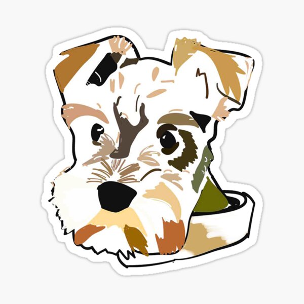 Miniature Schnauzer Portrait Sticker