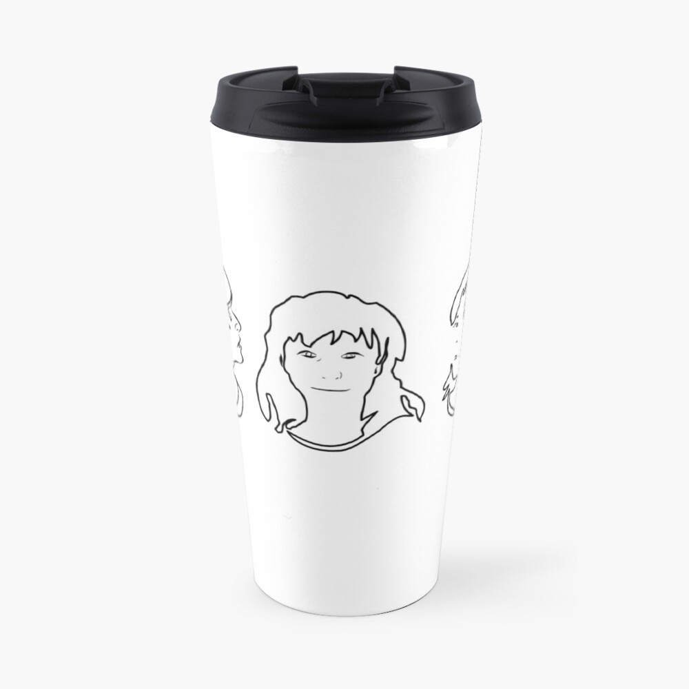 Triptych 3 faces outline (travel mug) Travel Mug