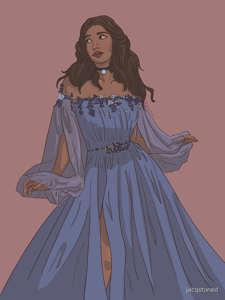 Katara in Blue Goddess Dress" Art Print for Sale by jacqstoned | Redbubble