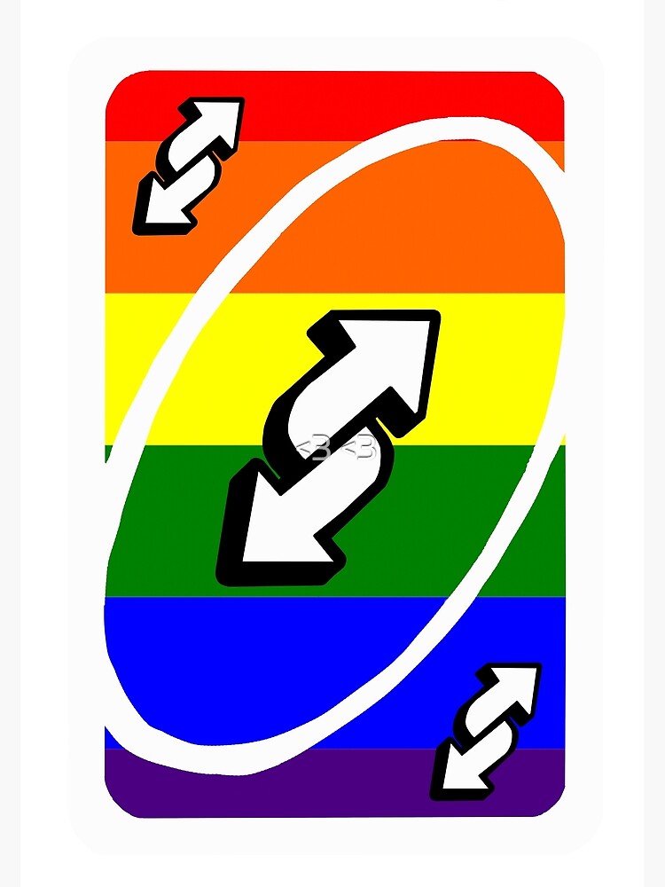 Rainbow Uno Reverse | Greeting Card