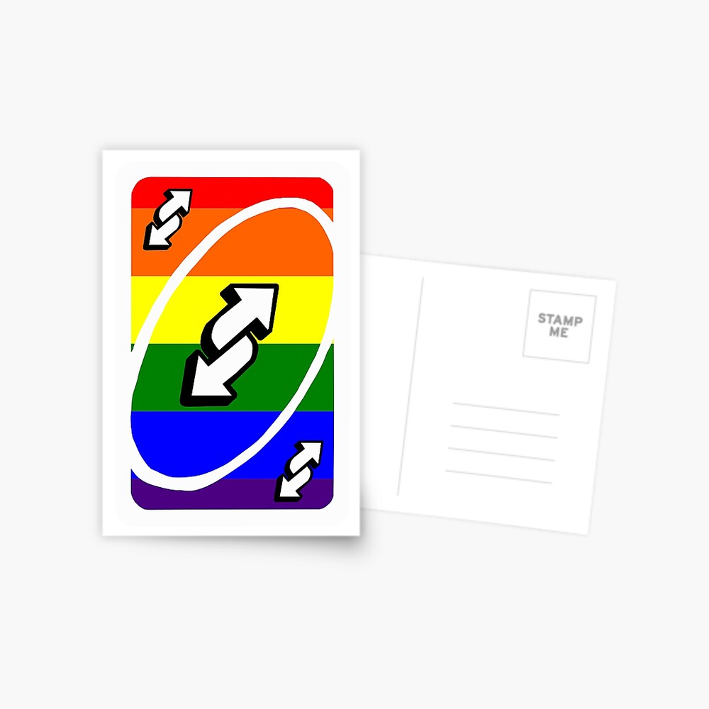 Aesthetic Rainbow Uno Reverse Card