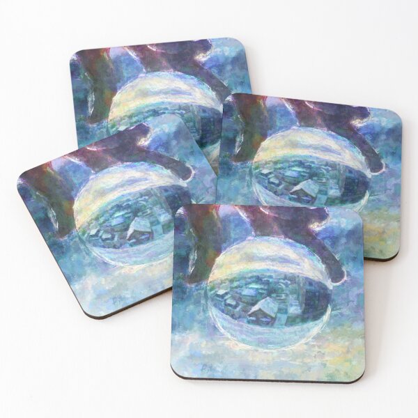 Item preview, Snowy Town of Burlington, VT in a Globe - Impressionist Painting designed and sold by BonBonBunny.