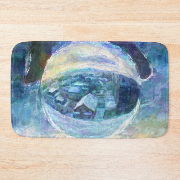 Item preview, Snowy Town of Burlington, VT in a Globe - Impressionist Painting designed and sold by BonBonBunny.