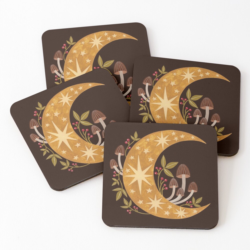 Forest moon Coasters (Set of 4)