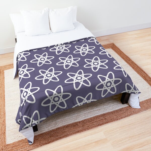Physics Atom Pattern Purple Comforter