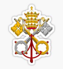 Armoiries papales croisées Sticker