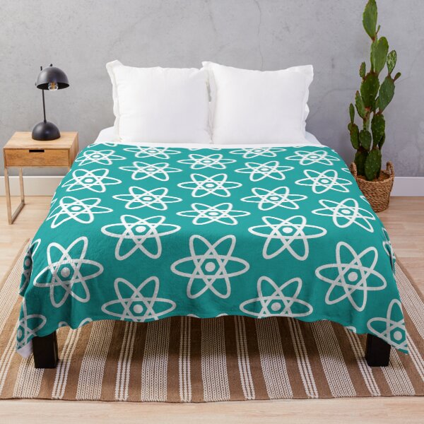 Item preview, Physics Atom Pattern Teal designed and sold by oddmatter.