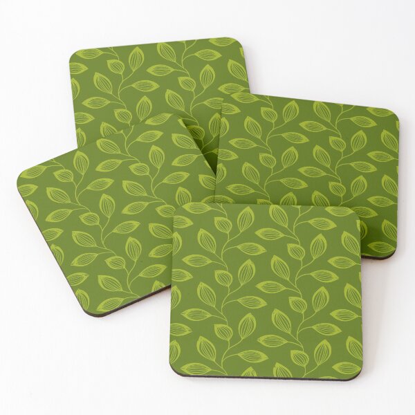 Item preview, Climbing Vine Leaves In Olive On Green  designed and sold by taiche.