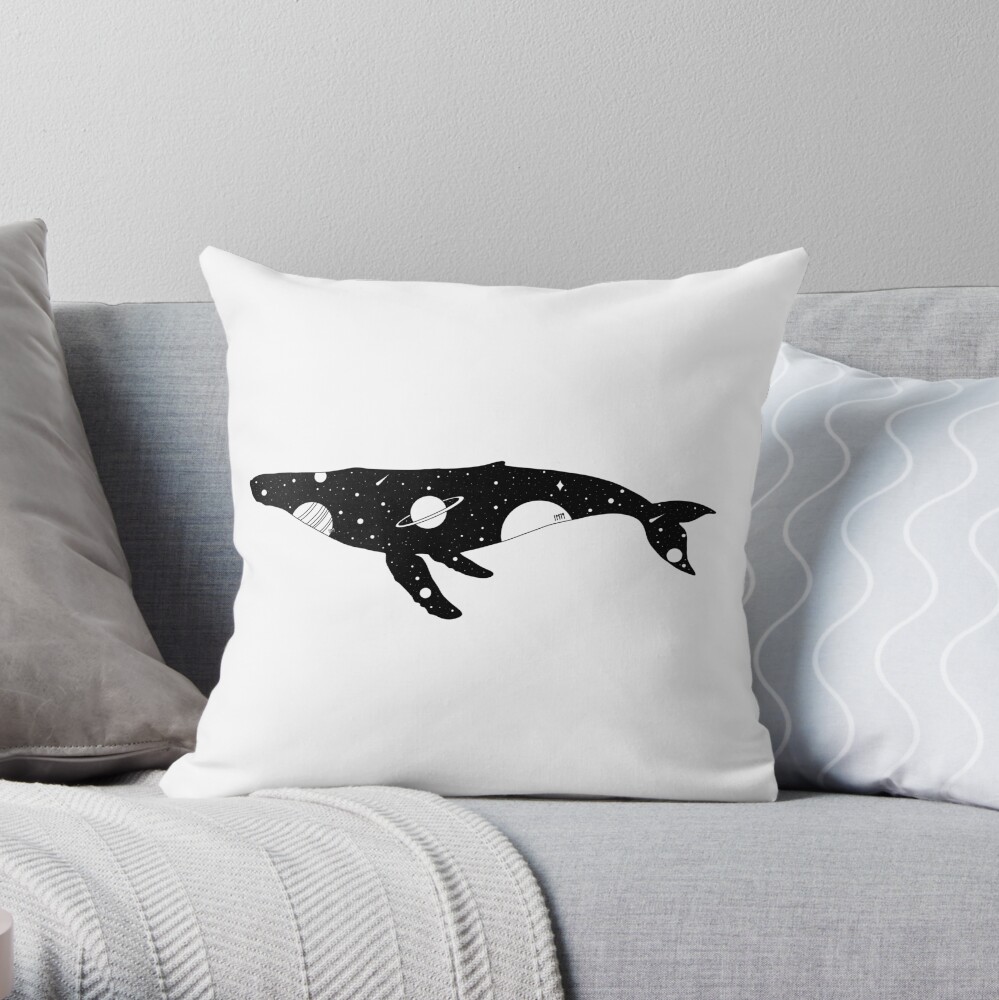whale throw pillow