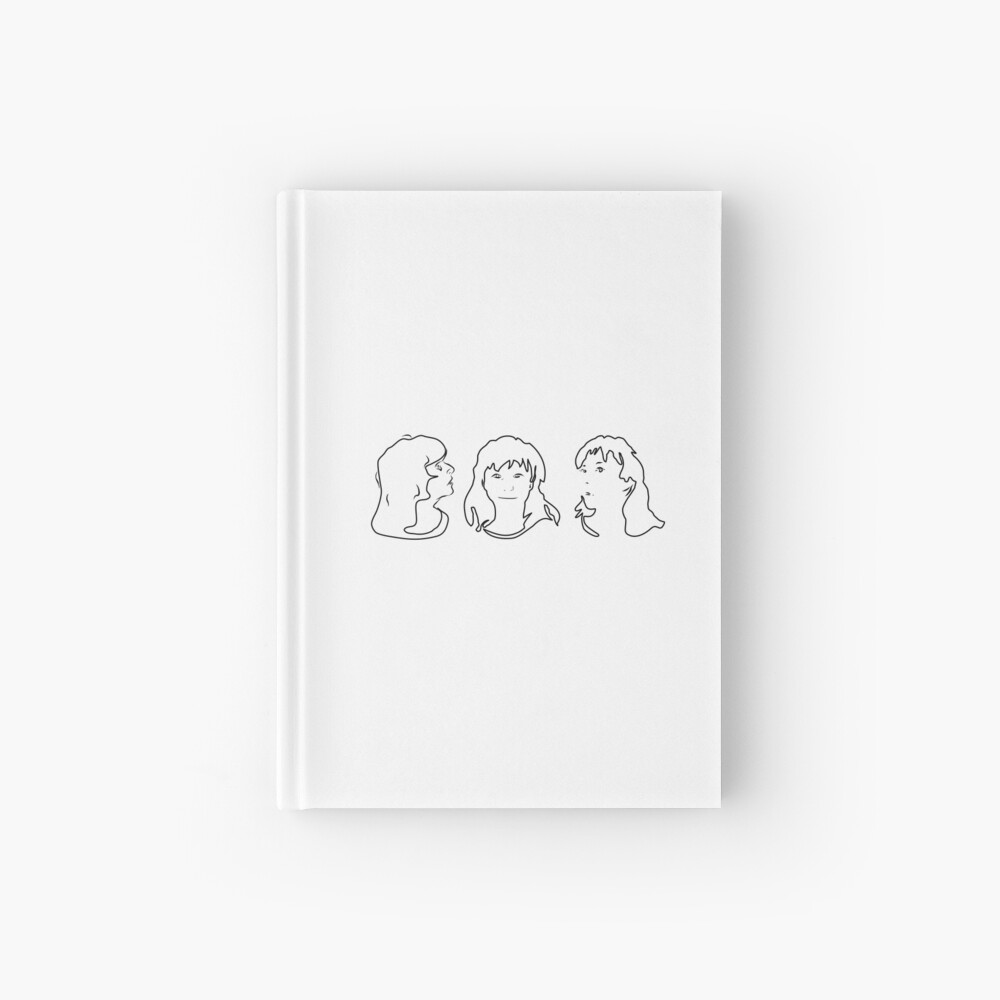 Triptych 3 faces outline (journal) Hardcover Journal