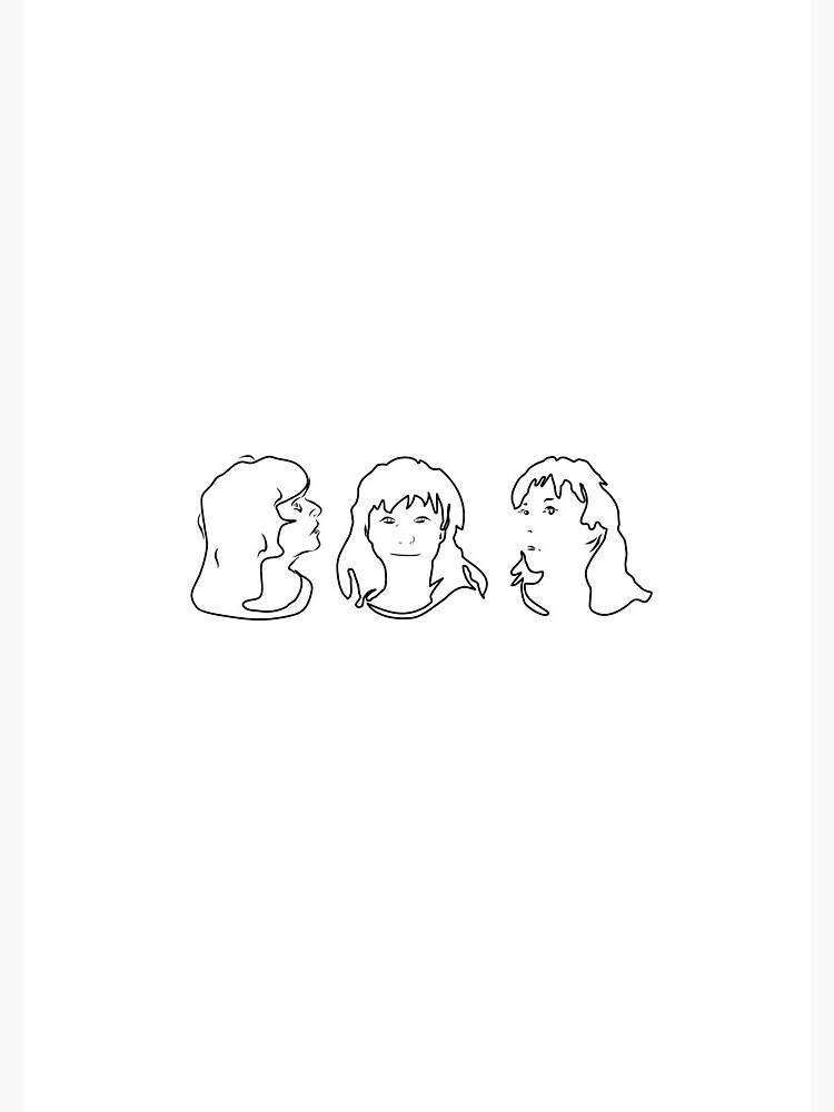 Triptych 3 faces outline (spiral notebook) by pollypaulusma