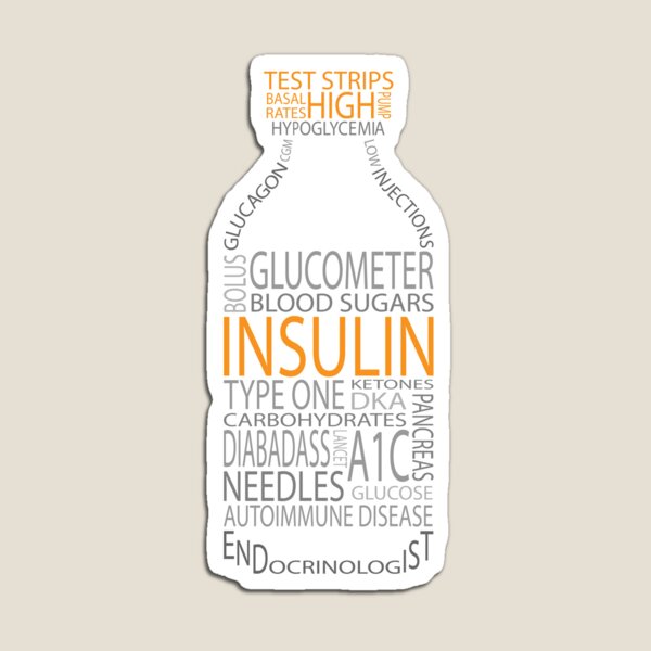 Item preview, Insulin Bottle Typographic designed and sold by dvdnds.
