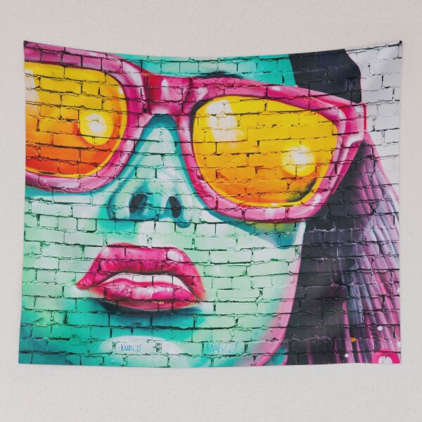 Item preview, London Souvenir Pop Art The Woman With Sunglasses Mural Graffiti Art designed and sold by mamazita.