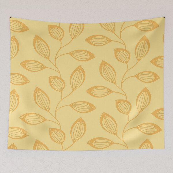 Item preview, Climbing Vine Leaves In Beige On Ecru designed and sold by taiche.