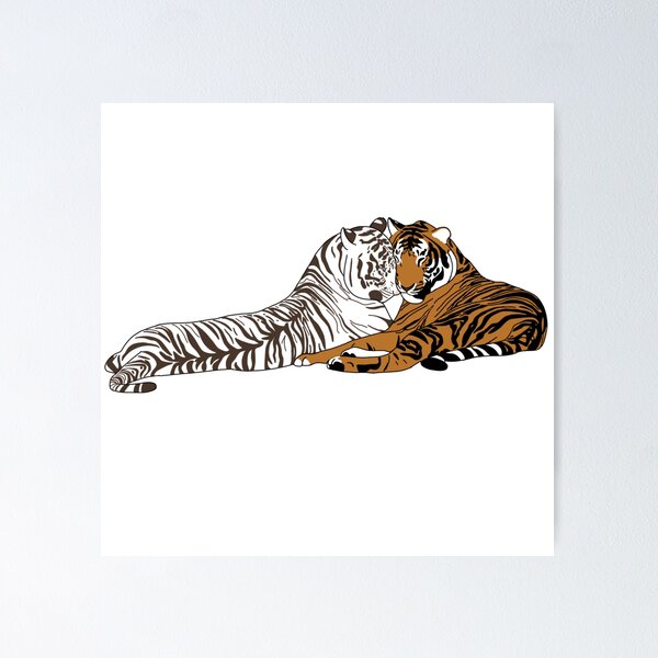 Vista previa del artículo con la obra «Tigres», diseñado y vendido por SVartwork.