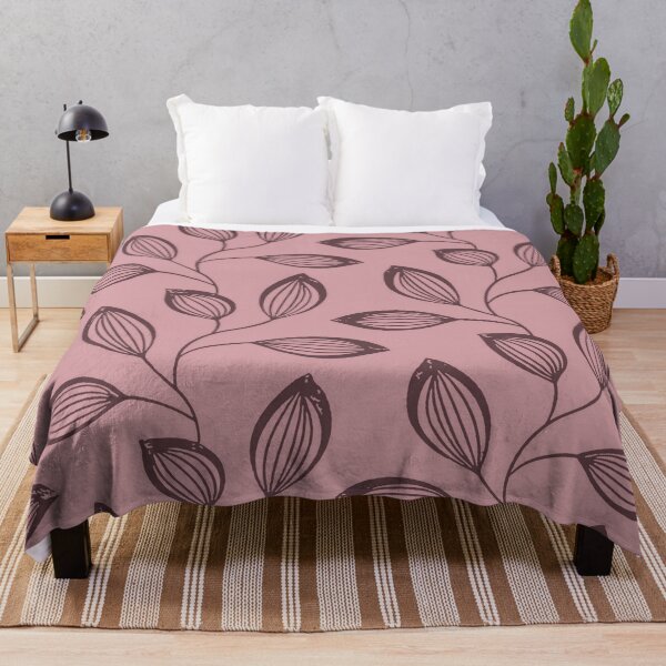 Item preview, Climbing Vine Leaves In Deep Rose On Dusty Pink designed and sold by taiche.
