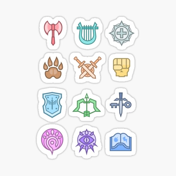 JoCat - A Crap Guide to DnD Colored Sticker Sheet Borderless Sticker