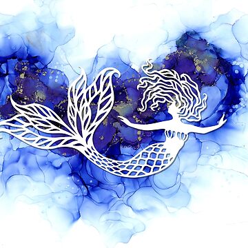 Artwork thumbnail, Graceful Mermaid in Blue by marge080808