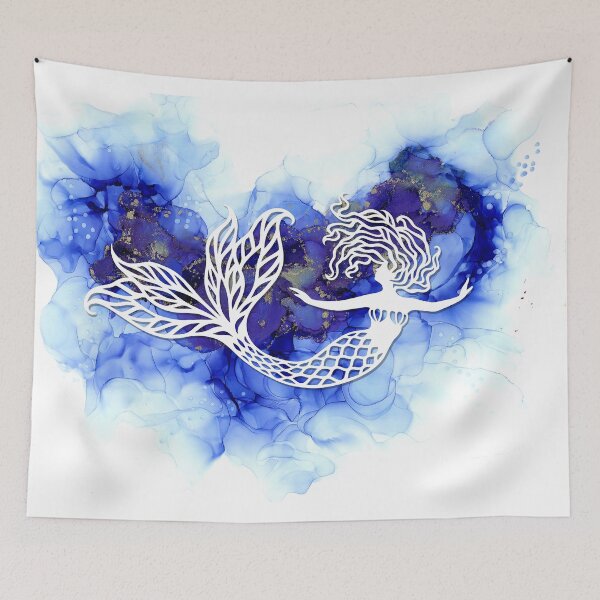 Item preview, Graceful Mermaid in Blue designed and sold by marge080808.