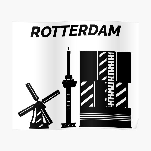 Rotterdam Skyline, Netherlands Poster
