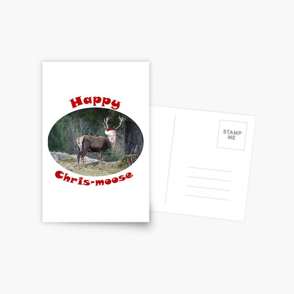 Happy CHRIS-MOOSE Postcard