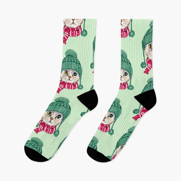 Item preview, Cat Wearing Beanie And Scarf designed and sold by SuperrSunday.