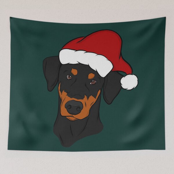 Item preview, Black and Tan Doberman - Merry Christmas  designed and sold by rmcbuckeye.