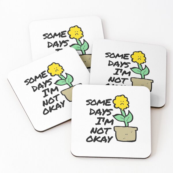 Item preview, Not Okay Sunflower Depression Mental Health Cute Funny Gift Sarcastic Happy Fun Introvert Awkward Geek Hipster Silly Inspirational Motivational Birthday designed and sold by EpsilonEridani.