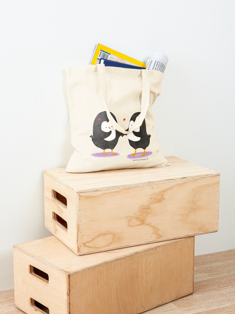 Alternate view of Lovely Penguin Couple Tote Bag